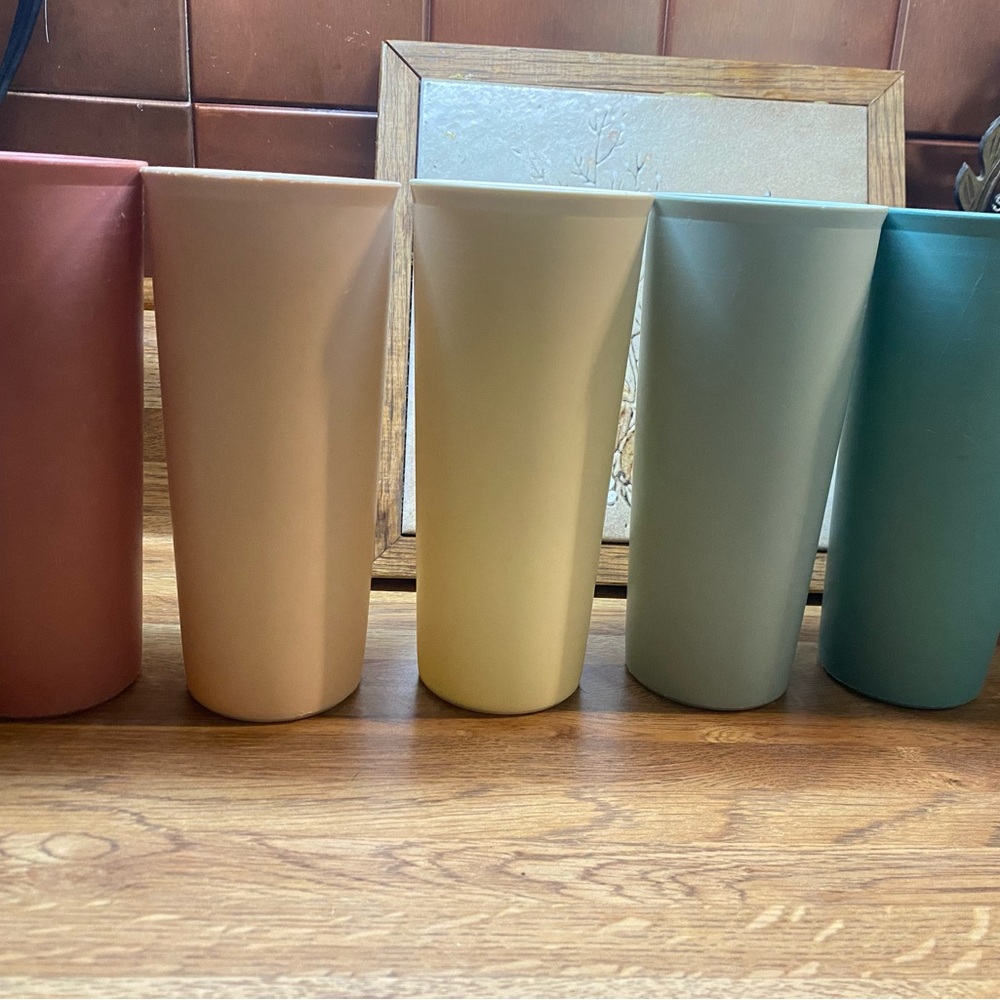 Tupperware Vibrant Tumbler Set - Red, Orange, Yellow, Green, Blue
